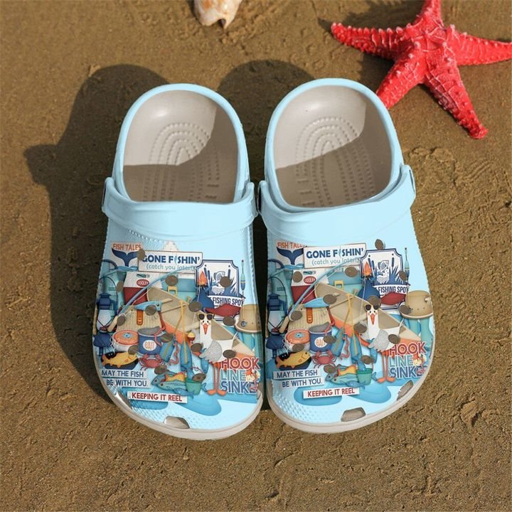 Fishing Gone Crocs Clog Shoes