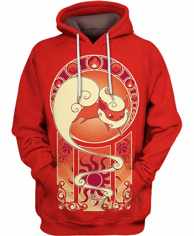 Flareon Fire Pokemon Hoodie 3D