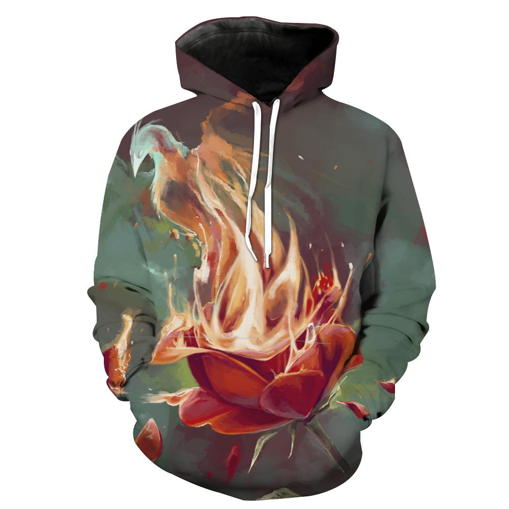 Flower Phoenix Fantasy Hoodie 3D