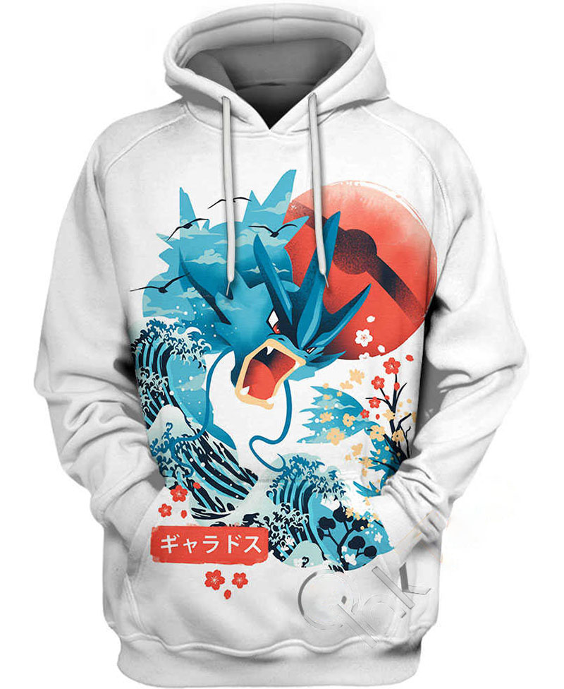 Flying Water Gyarados Hoodie 3D