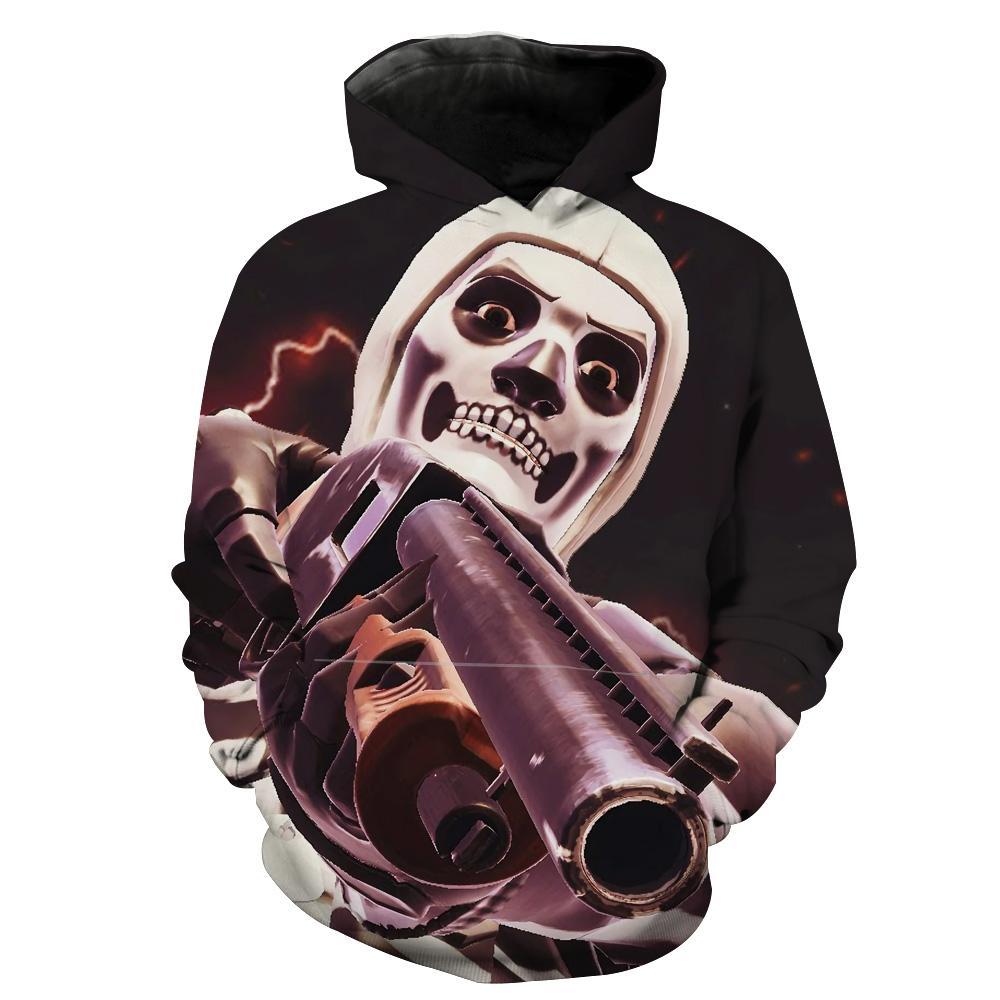 Fortnite Battle Royale Skull Trooper Fortnites Hoodie 3D