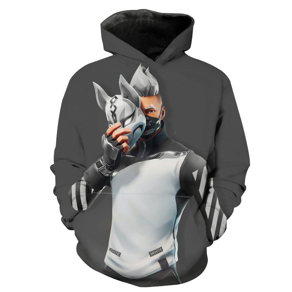 Fortnite Cosplay Off White Drift Fortnite Hoodie 3D