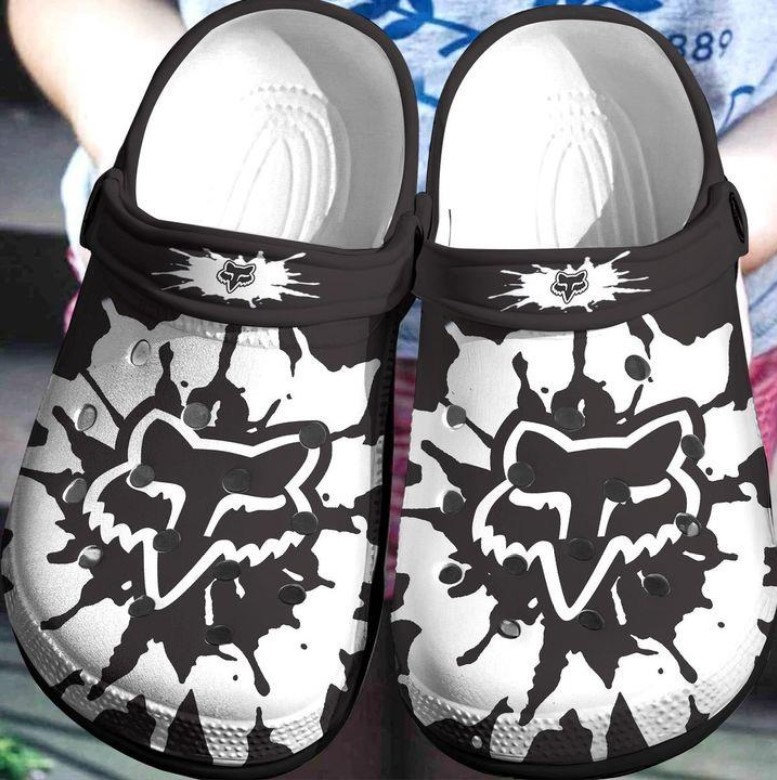 Fox Racing Black Crocs Clog Shoes