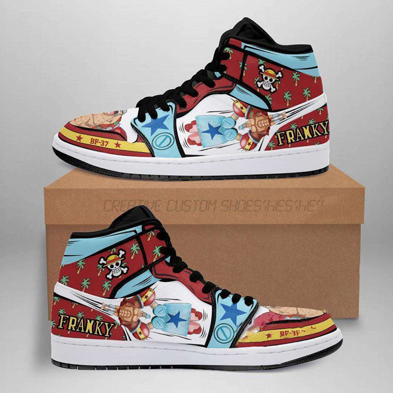 Franky The Super Skill One Piece Anime Air Jordan Shoes