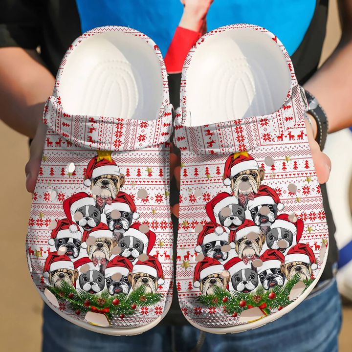 French Bulldog Merry Christmas Crocs Clog Shoes