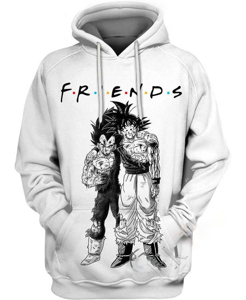 Friends Warrios Goku And Vegeta Hoodie 3D
