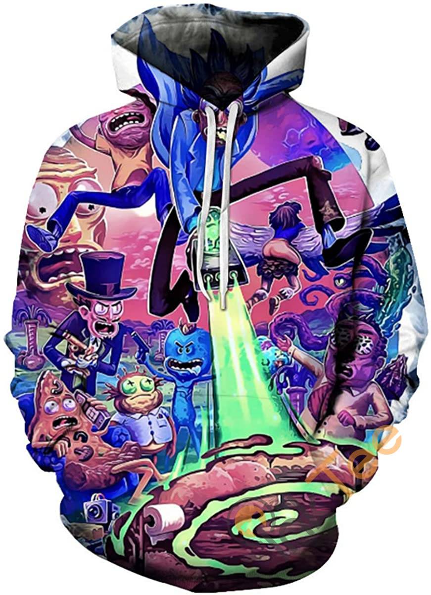 Funny Cartoon Cosplay Print Pullover With Front Pocket Hoodie 3D