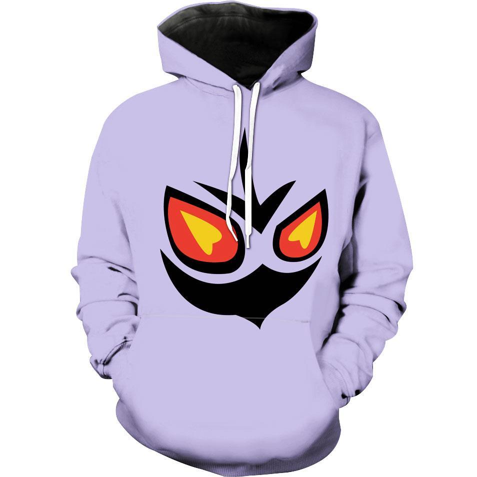 Gastly Face Pokemons Hoodie 3D