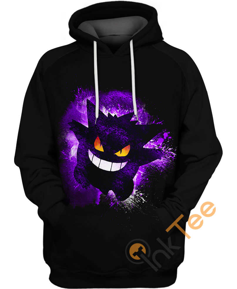 Gengar Purple Light Hoodie 3D