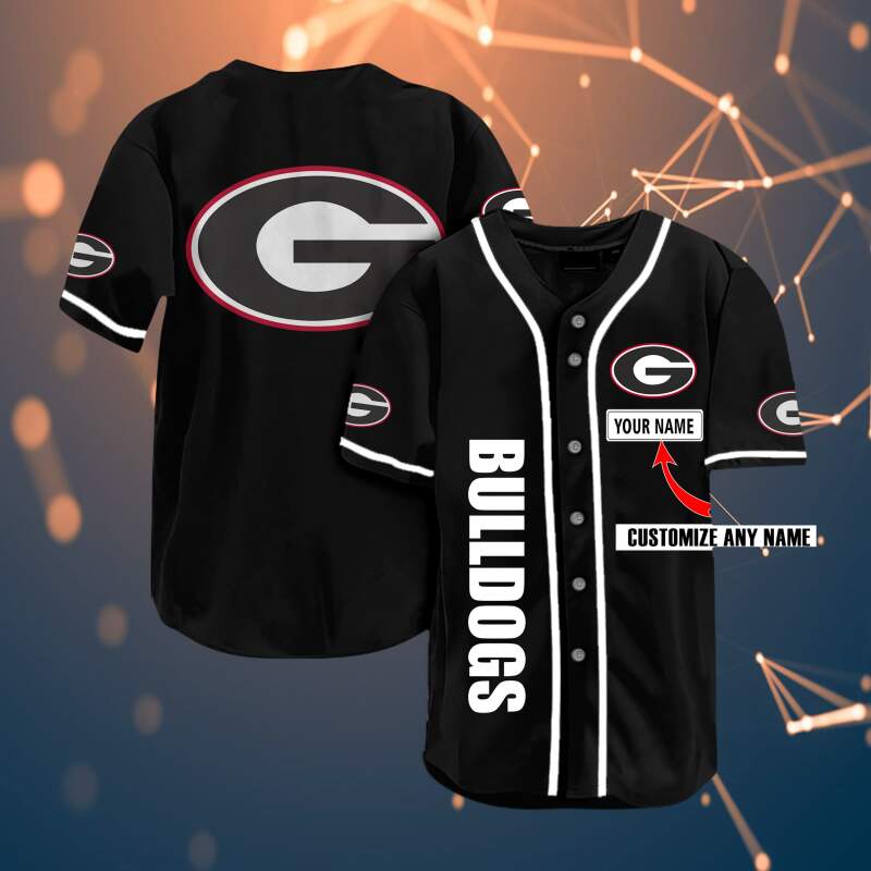 Georgia Bulldogs Personalized Name Ncaa Fans Team 3d Customization Gifts Baseball Jersey