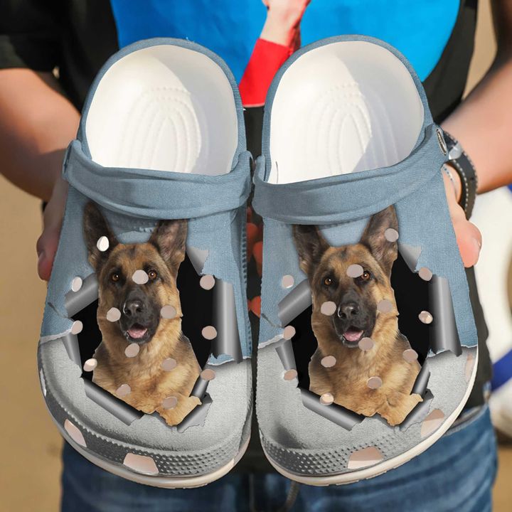 German Shepherd Hello Crocs Clog Shoes
