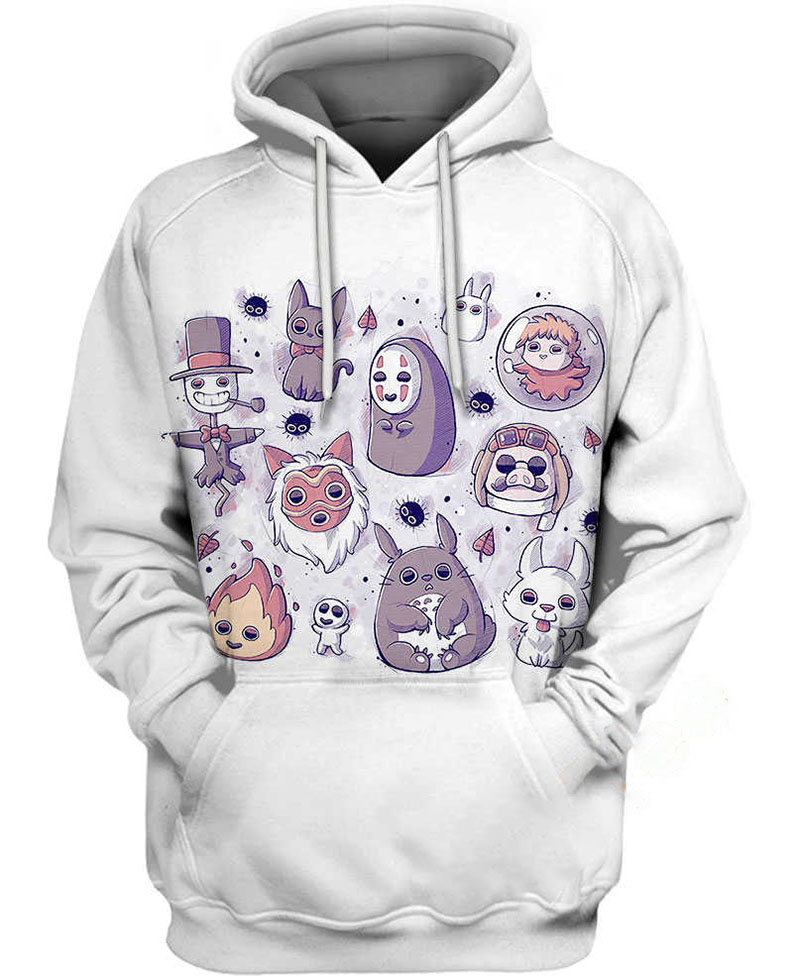 Ghibli Love Hoodie 3D