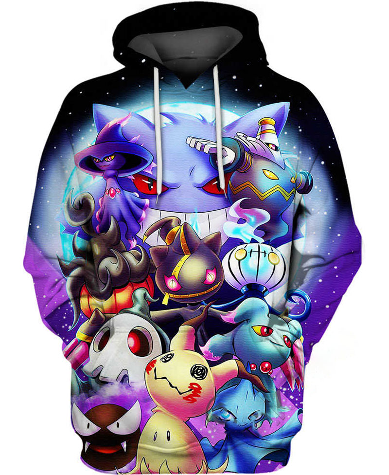 Ghostlymon Pokemon Hoodie 3D