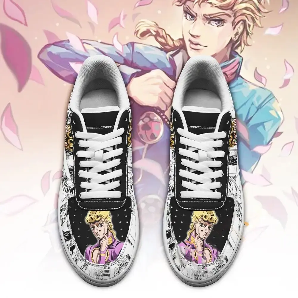 Giorno Giovanna Manga Style Jojo’s Anime Fan Gift Amazon Nike Air Force Shoes