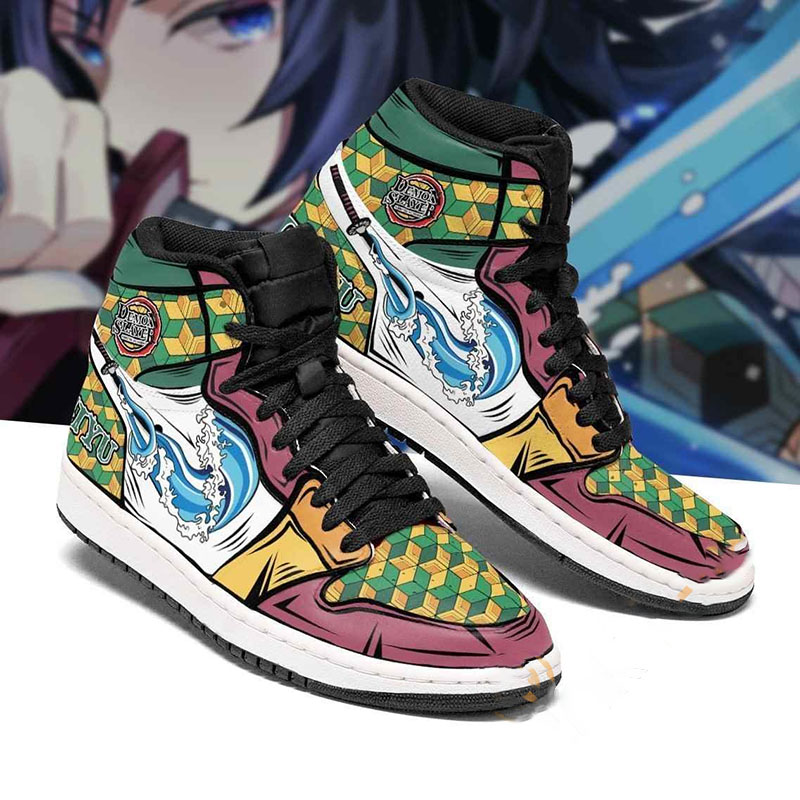 Giyu Costume Demon Slayer Sneakers Anime Air Jordan Shoes