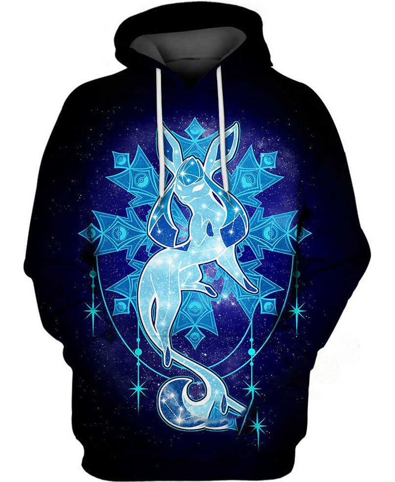 Glaceon Starry Hoodie 3D