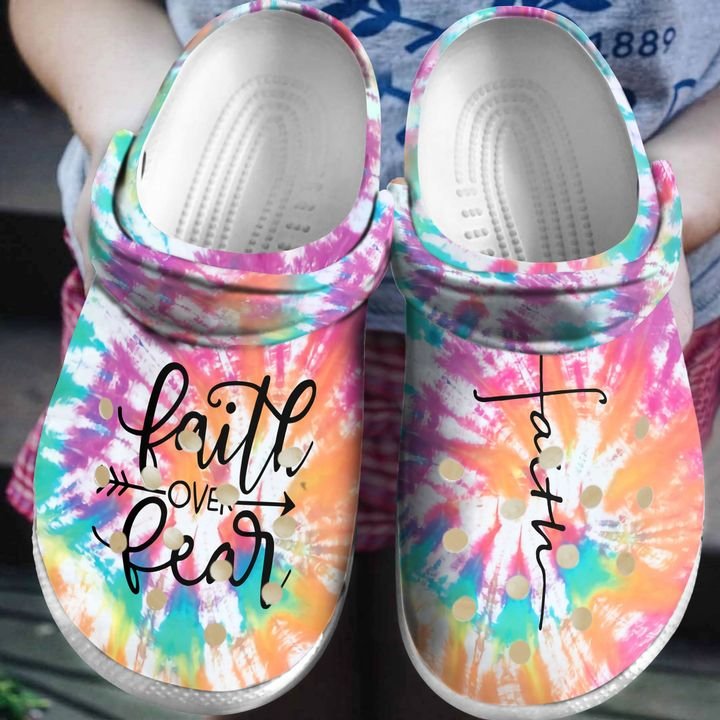 God Faith Over Fear Crocs Clog Shoes