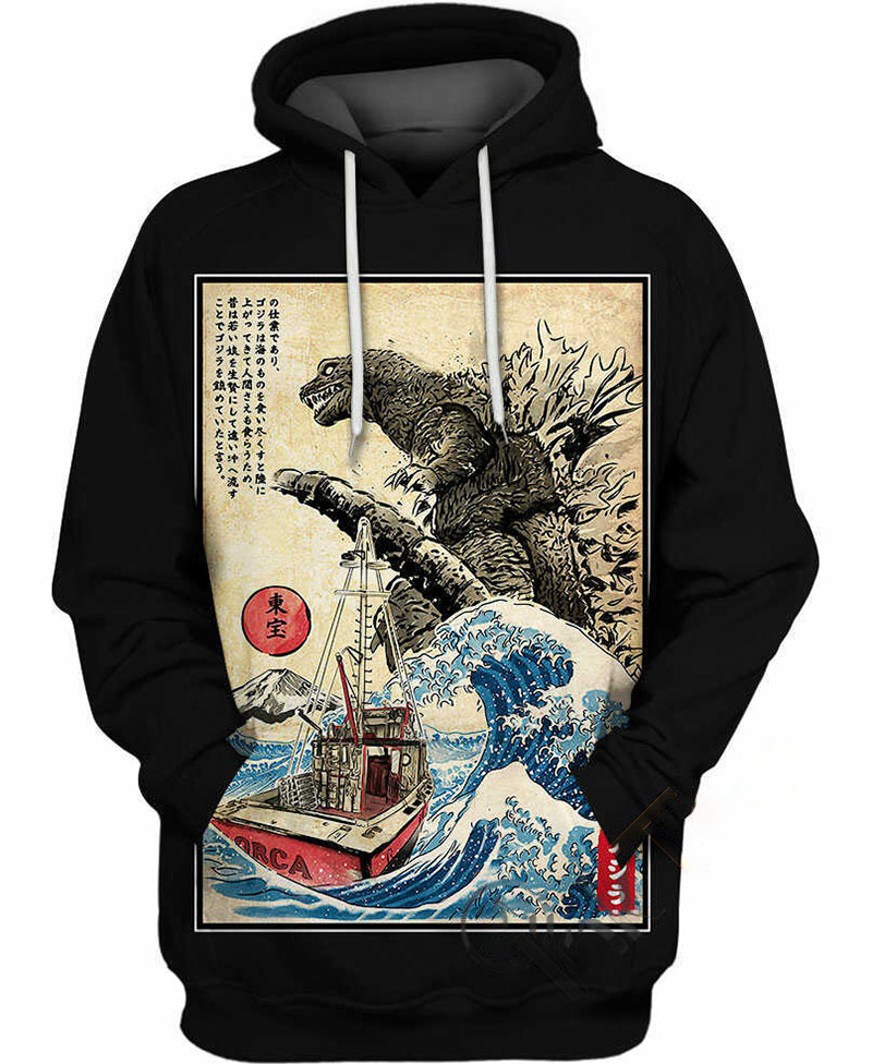 Godzilla Hoodie 3D
