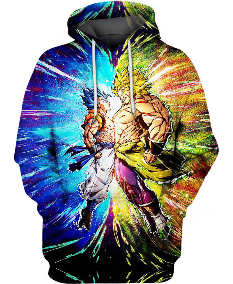 Gogeta Blue And Broly Ssj Hoodie 3D