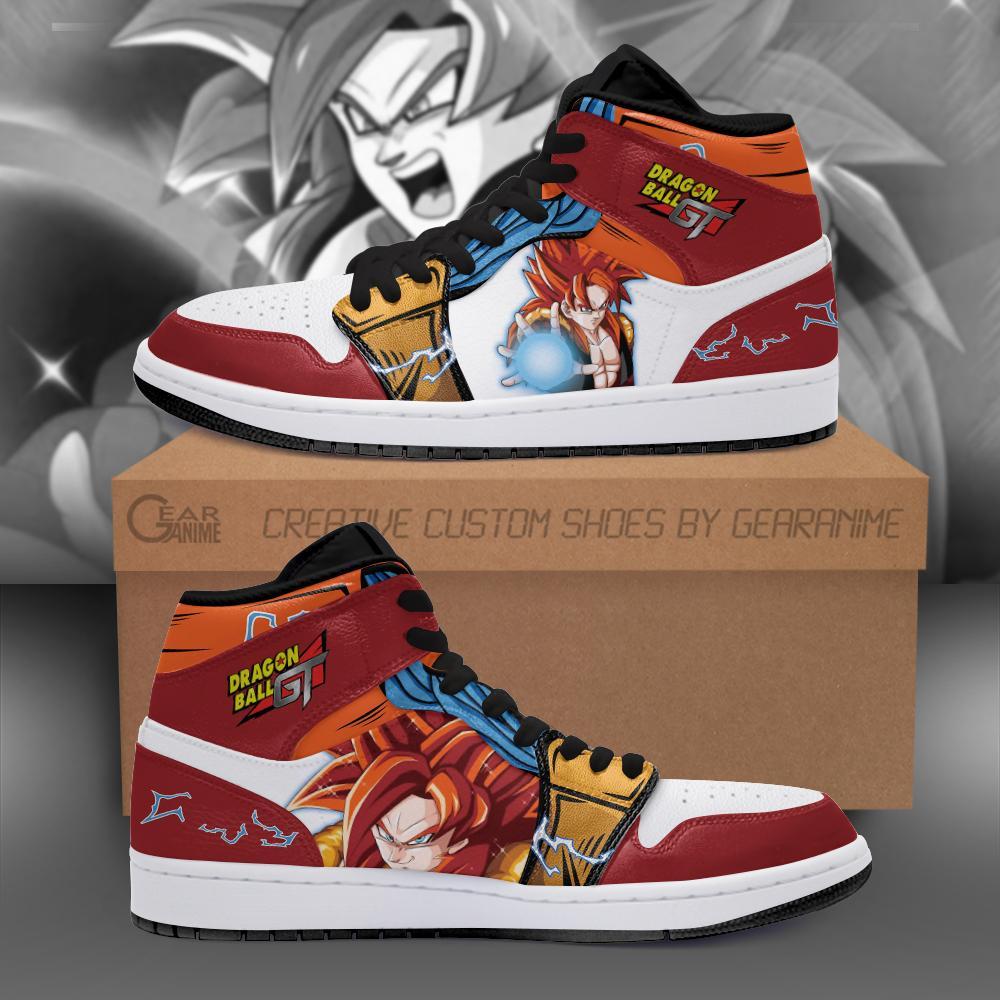 Gogeta Super Saiyan Sneakers Dragon Ball Gt Anime Air Jordan Shoes