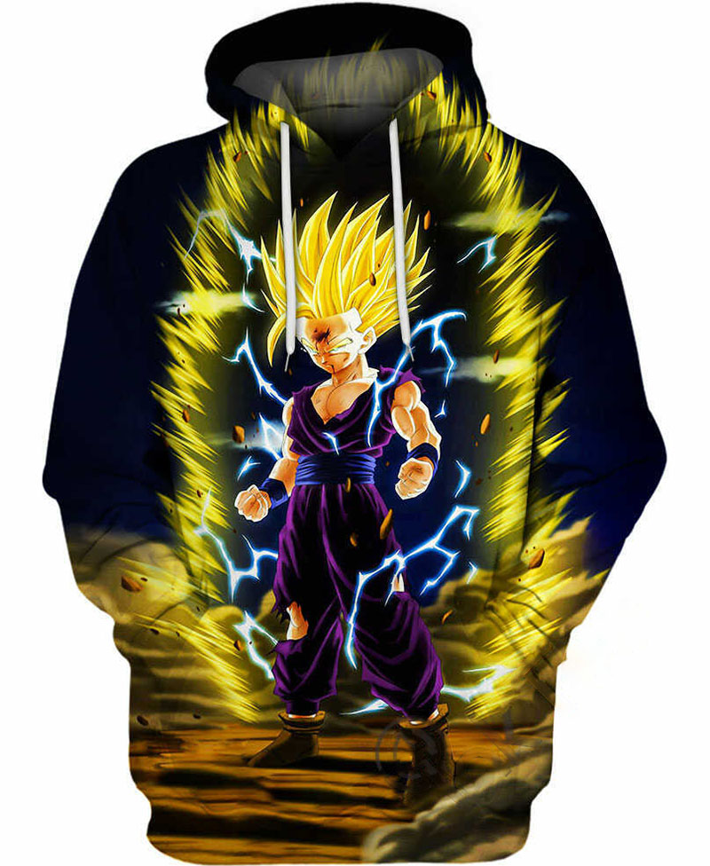 Gohan God Metallic Hoodie 3D