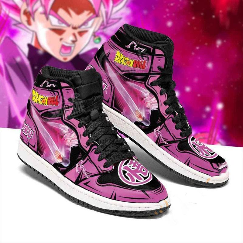 Goku Black Rose Dragon Ball Sneakers Anime Air Jordan Shoes