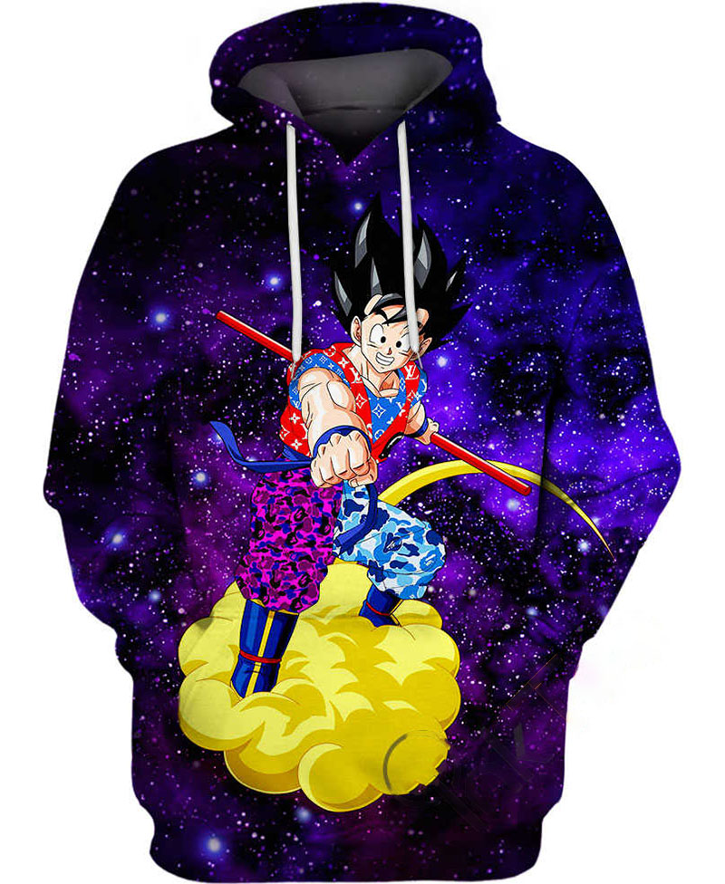 Goku In The Galaxy Hoodie 3D
