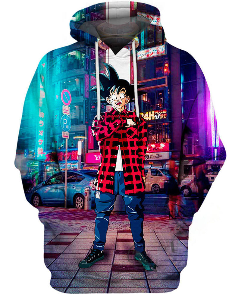Goku Street Style Hoodie 3D