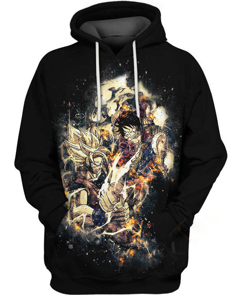 Goku Vs Luffy Hoodie 3D