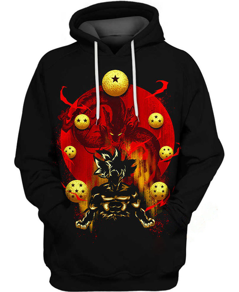 Goku With Shenron Hoodie 3D