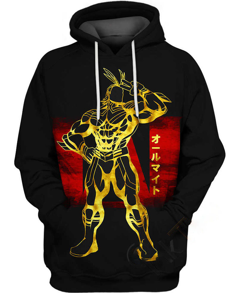 Gold Mosaic All Might Hoodie 3D