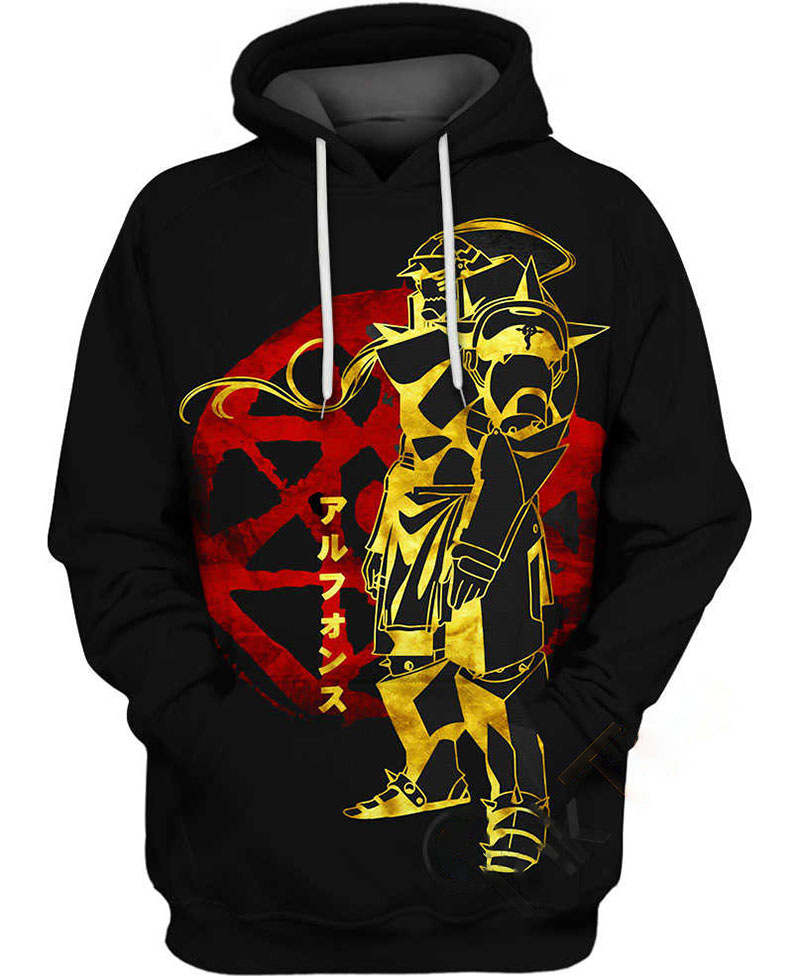 Gold Mosaic Alphonse Elric Hoodie 3D
