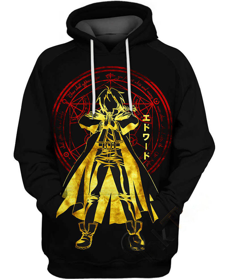 Gold Mosaic Edward Elric Hoodie 3D
