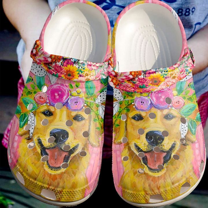 Golden Retriever Personalized Friend Crocs Clog Shoes