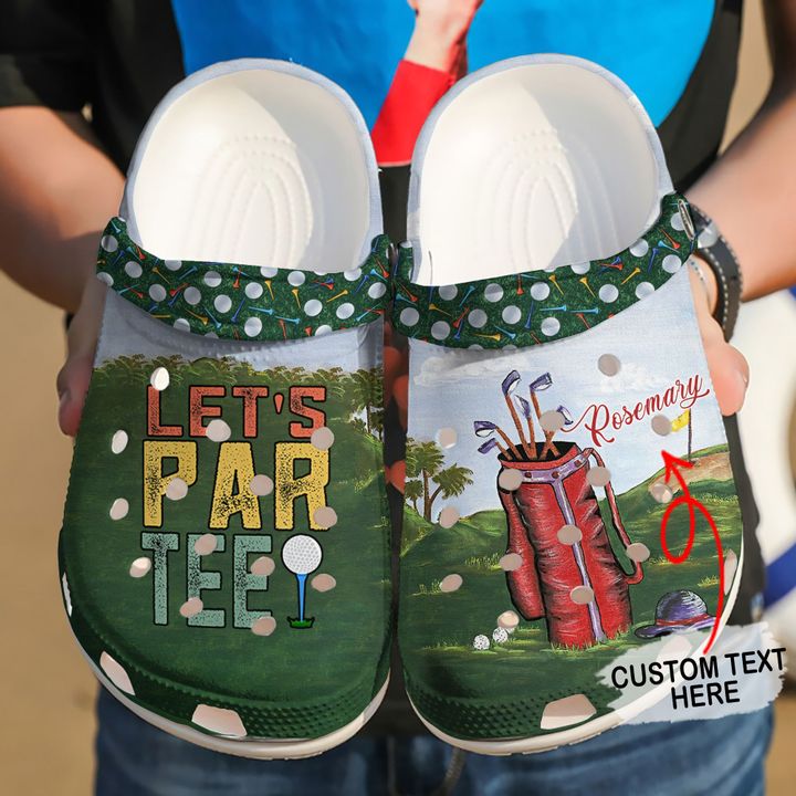 Golf Personalized Green Grass Par-tee Crocs Clog Shoes