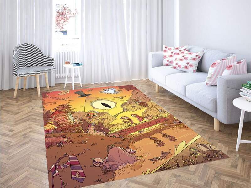 Gravity Falls Sunset Place Carpet Rug