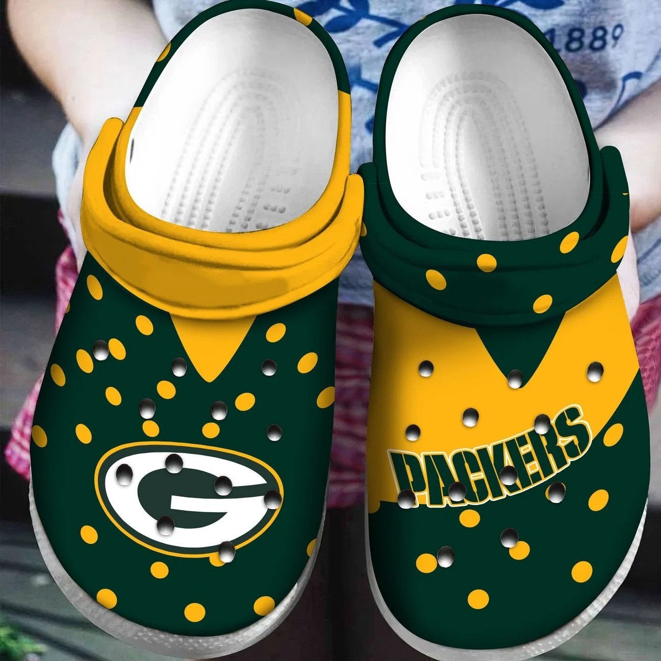 Green Bay Packers Custom For Nfl Fans Crocs Clog Shoes