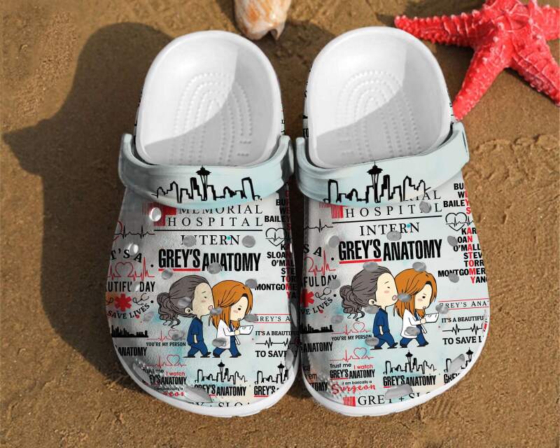 Grey Anatomy Nurse Pattern Comfortable Crocs Clog Shoes
