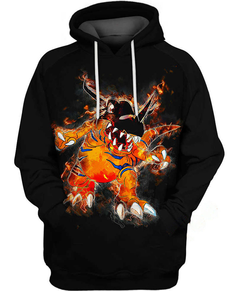 Greymon Digimon Hoodie 3D