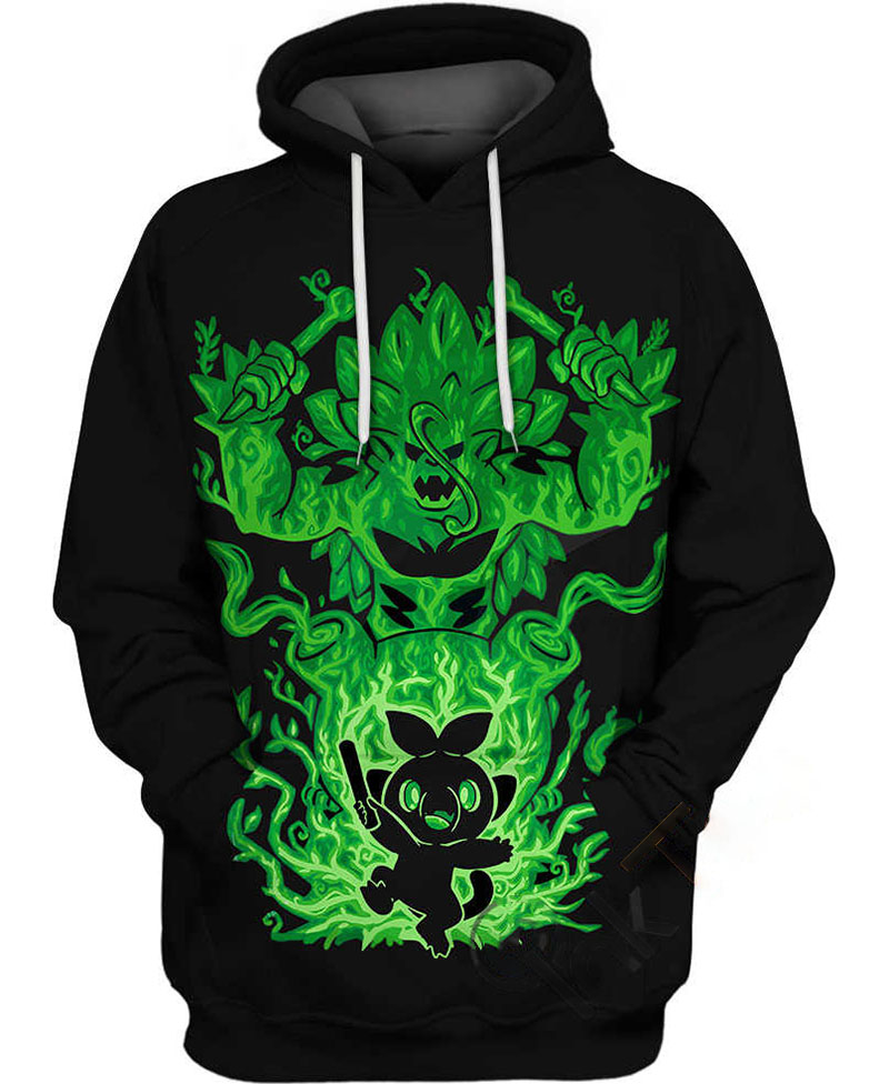 Grookey And Rillaboom Pokemon Hoodie 3D