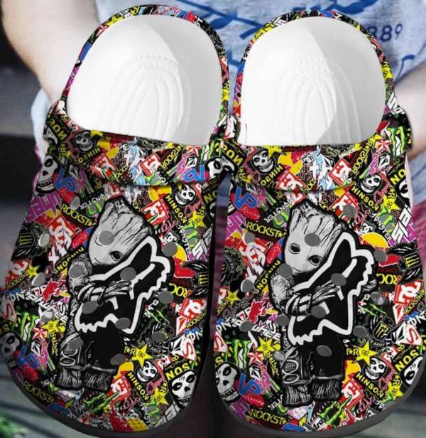 Groot Hug Fox Racing Crocs Clog Shoes