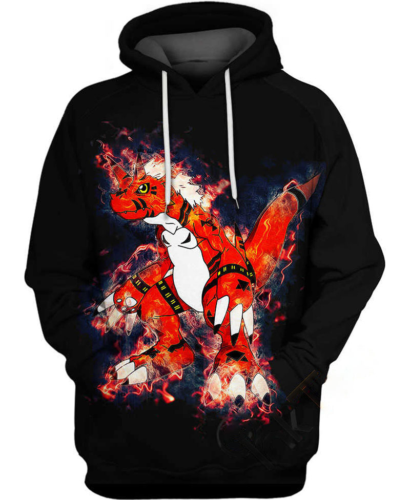 Growlmon Digimon Hoodie 3D