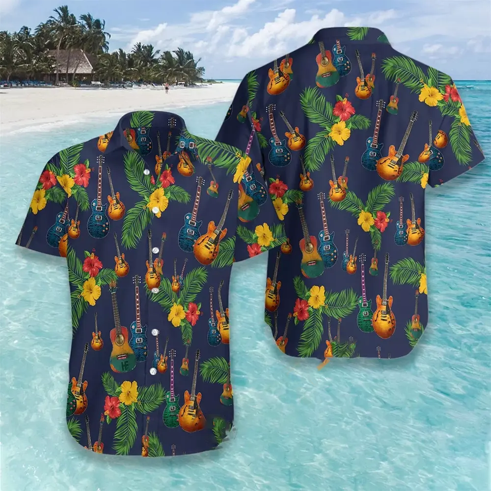 Guitar Hawaiian shirts