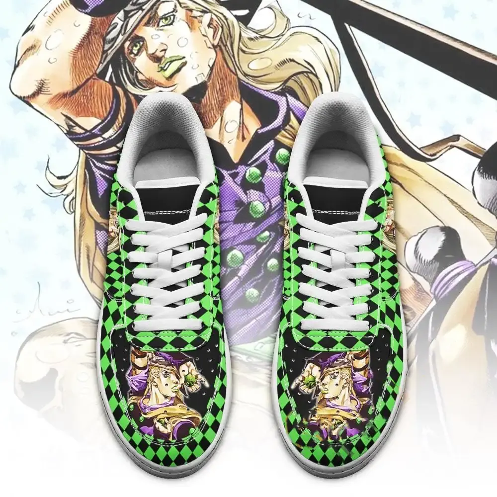 Gyro Zeppeli Custom Jojo’s Anime Fan Gift Idea Amazon Nike Air Force Shoes