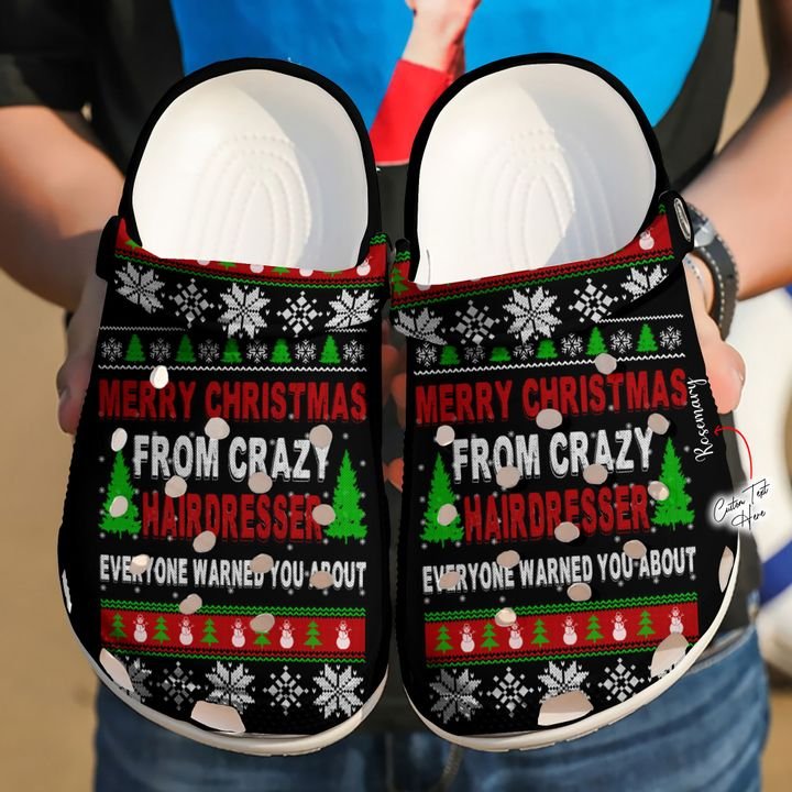 Hairstylist Personalized Crazy Hairdresser Crocs Clog Shoes