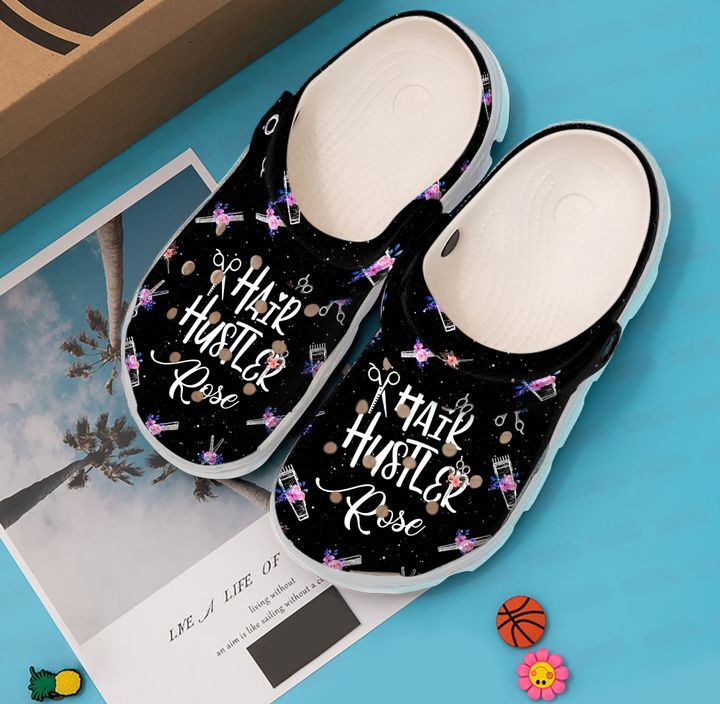 Hairstylist Personalized Hair Hustler Galaxy Crocs Clog Shoes