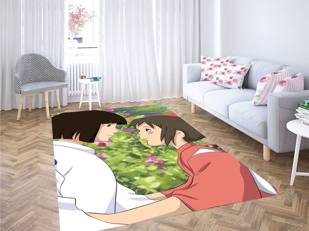 Haku And Chihiro Hug Living Room Modern Carpet Rug