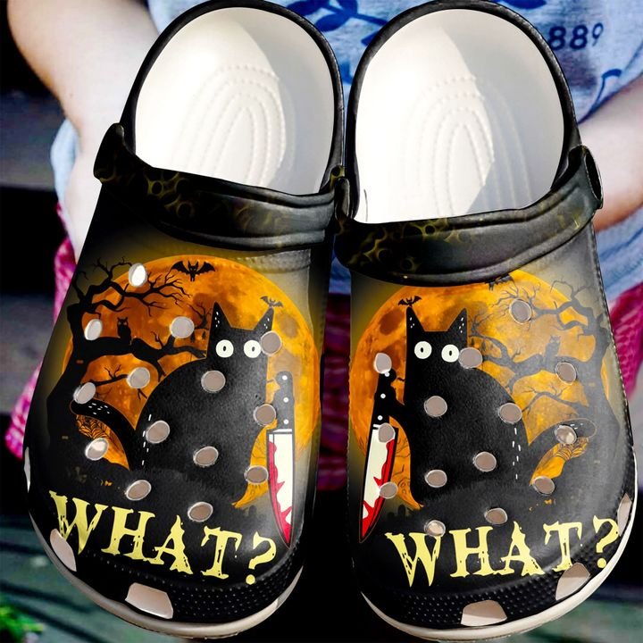 Halloween Cat What Crocs Clog Shoes