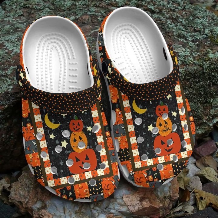 Halloween Cheeky Pumpkin Crocs Clog Shoes