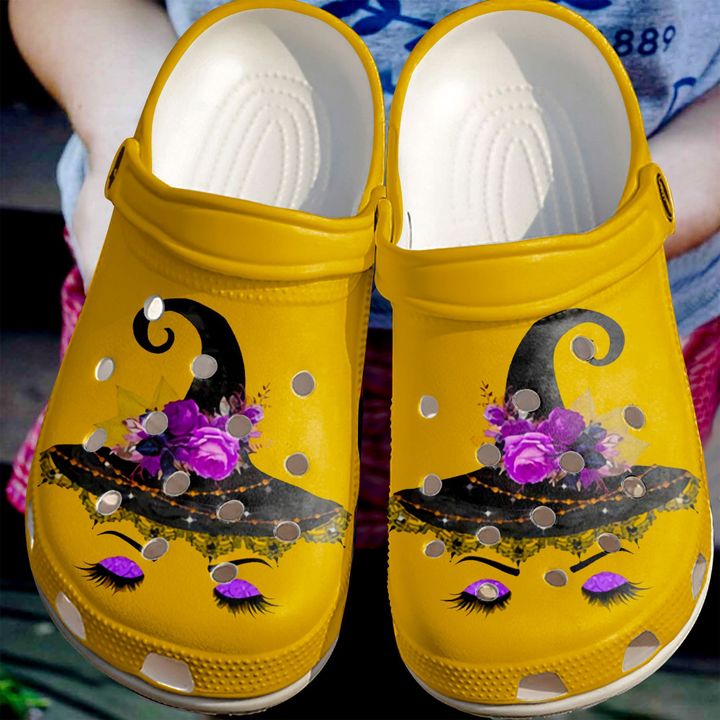 Halloween Witch Hat Crocs Clog Shoes